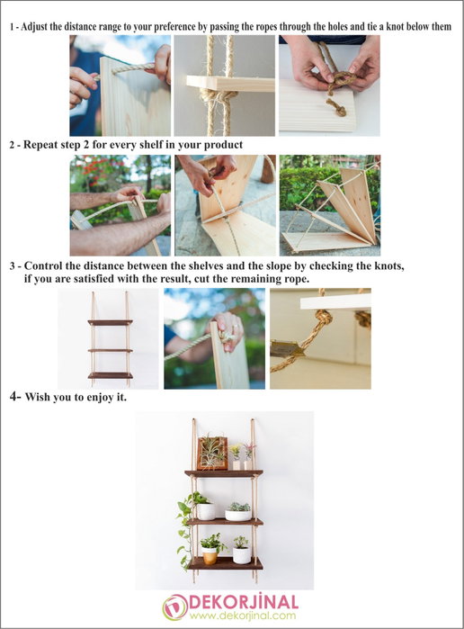 Hanah Home Estantería de pared Aa042 v2 color Nogal Hanah Home Estantería de pared Aa042 v2 color Nogal